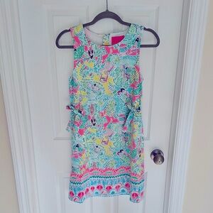 Lilly Pulitzer Blue and Pink Halter Sundress Resort Wear
